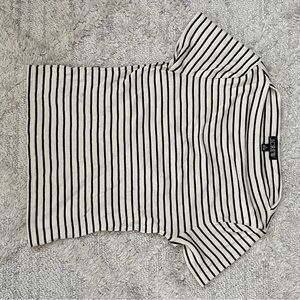 J.Crew Cream and Black Striped Shirt